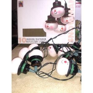 Vintage Snowmen 10 Indoor Christmas Tree Lights String Works‎